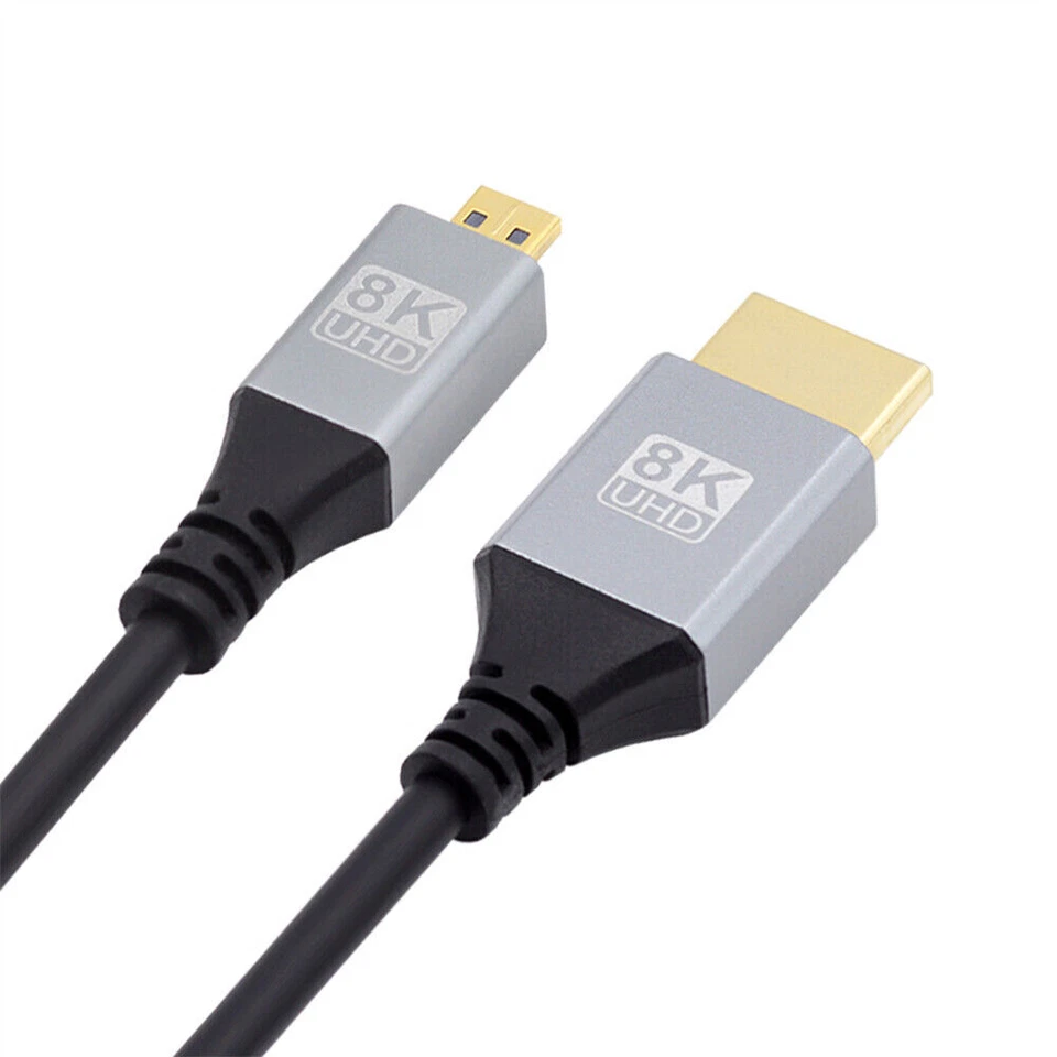 Mini Micro HDMI 2.1 Ultra Thin HDTV Cable 8K 4K Hyper Super Flexible Slim Cord - Image 1 of 4