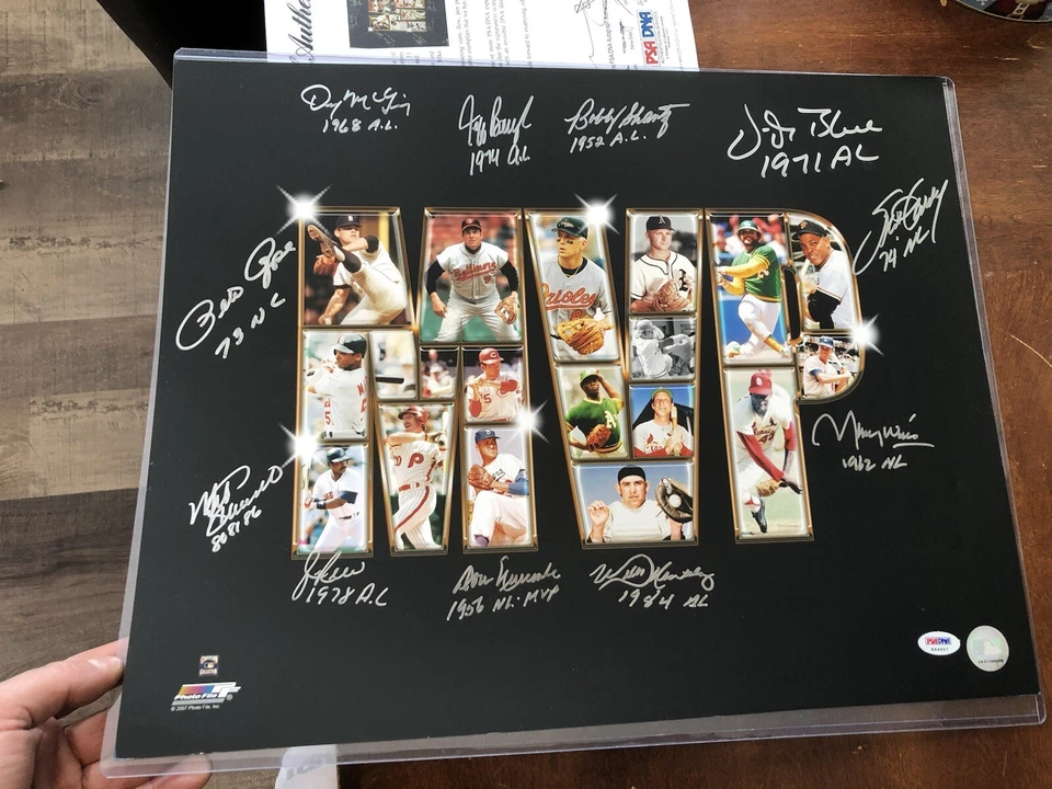 MLB MVP 16x20 Signed By Pete Rose Schmidt More FULL Letter PSA Baseball - Image 1 of 1