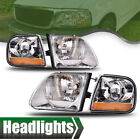 Pair Headlights+Corner Lights Assembly Fit For 97-03 Ford F150/99-02 Expedition