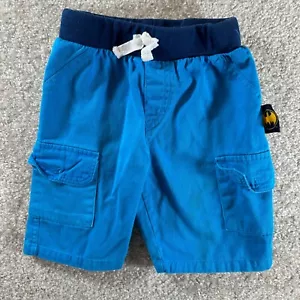 Vintage Y2K 2000er Batman Jungen blaue Shorts Gr. 3T Kidcore Retro Cargo Shorts - Bild 1 von 4