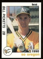 1990 Best Cards Southern Oregon A's BILL PICKETTS RC ATHLETICS A'S CAL STATE