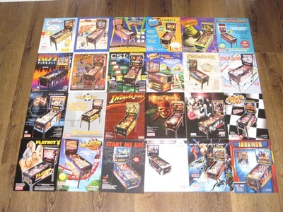 24 Different Stern Pinball Flyer Lot  / Brochures / Ads - Image 1 of 4