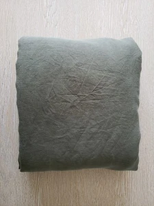 Pottery Barn Belgan FLAX 100% LINEN DUVET COVER King/Cal King Loden green - Picture 1 of 3
