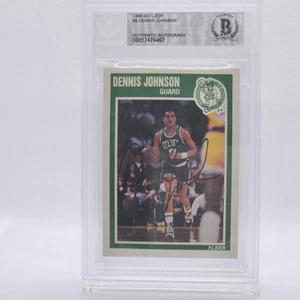 1989 Fleer Dennis Johnson #9 BAS BECKETT Auto Autographed Signed Boston Celtics - Picture 1 of 2
