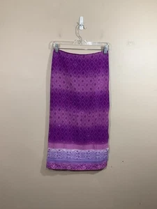 Vintage Girls Ombre Floral Maxi Skirt 12 Purple 90s Y2K Hippie Festival Boho - Picture 1 of 7