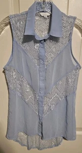 Charming Charlie blusa senza maniche donna taglia media blu - Foto 1 di 11