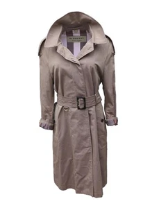 Burberry Car Coat 8 UK S US 6 IT 40 Gabardine Baumwolle Taupe England Rosa - Bild 1 von 14