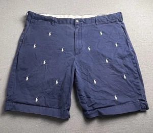 Polo Ralph Lauren Shorts Herren 44T Blau Classic Fit Chino Pony All Over Print - Bild 1 von 9
