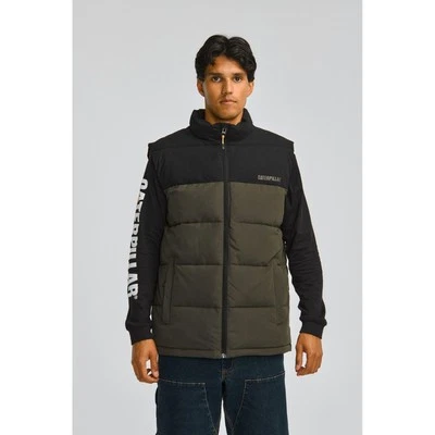 Caterpillar Arctic Zone Vest Moss micro-peach wit Male Body Warmers - Image 1 of 4