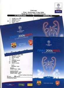 UEFA CHAMPIONS LEAGUE FINAL 2006 Arsenal v Barcelona - Guía informativa - Imagen 1 de 1