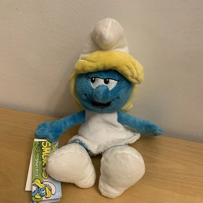 NWT 2009 Peyo The Smurfs Smurfette 8” Beanie Plush Stuffed Animal  - Image 1 of 3