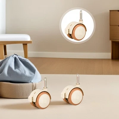  4pcs Baby Crib Caster Baby Cot Wheel Furniture Wheel Caster Wheels Silent - Image 1 of 4
