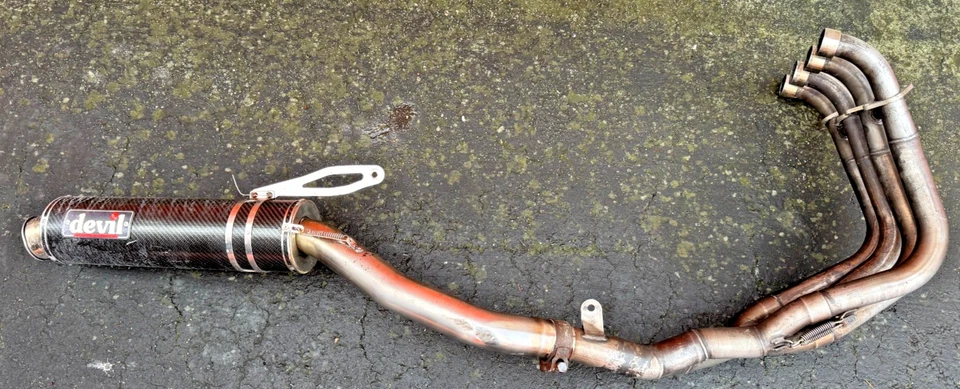 SUZUKI GSXR 600 DEVIL RACING 2001-2003 escape de fibra de carbono cabezal completo Foto 1 de 4