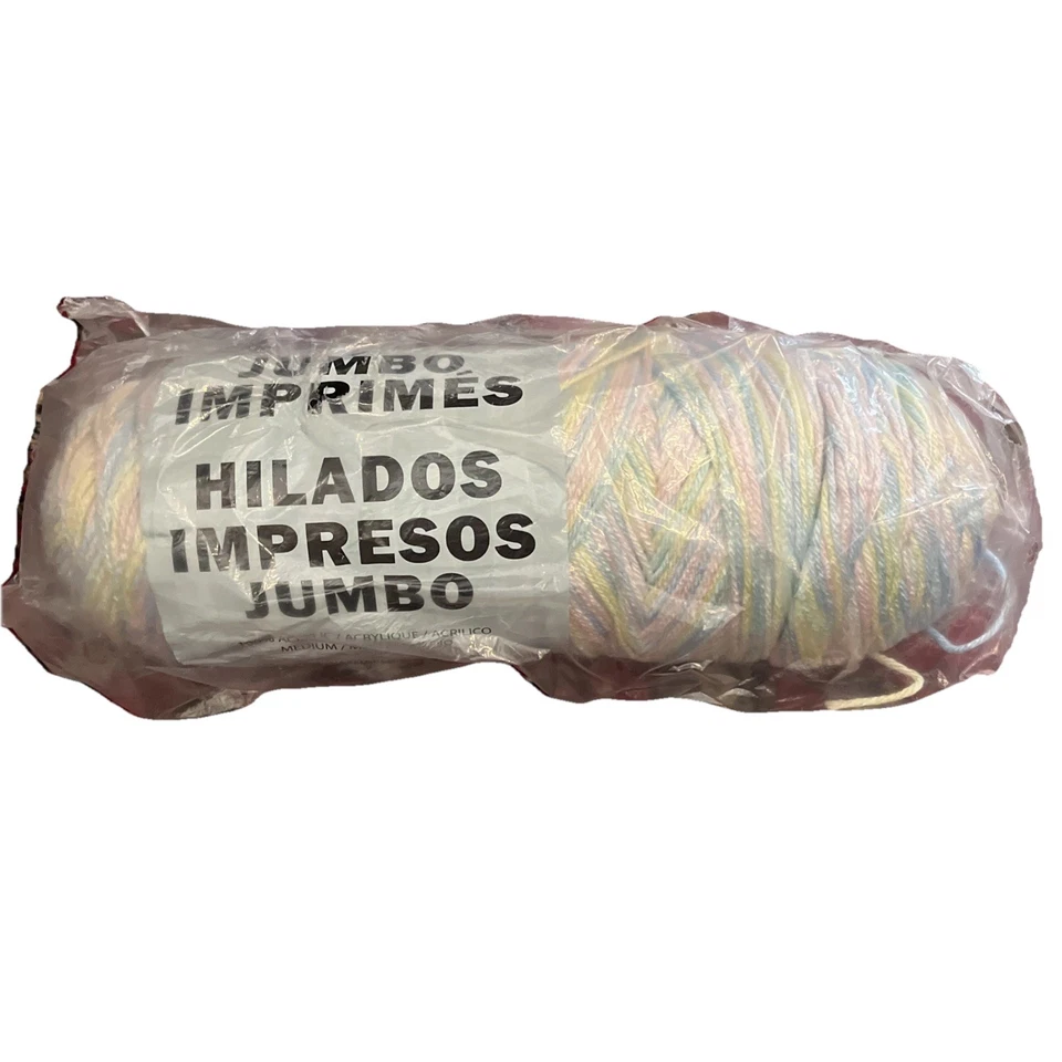 Vtg Caron Jumbo Prints Baby Rainbow Ombré Yarn 10 Oz Skein 100% Acrylic New - Image 1 of 4