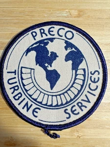 Vtg PRECO Turbine Services Patch Aviation Aerospace Industrial Emblem ScreenPrin - Picture 1 of 2