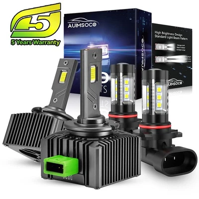 For Chevrolet Malibu 2013-2015 D3S H10 Bombillas LED Faros + Luces de Niebla 4x - Image 1 of 4