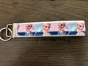 Frozen Princess Anna Ribbon on Cotton Webbing Keychain Key Fob 6" Handmade - Picture 1 of 3