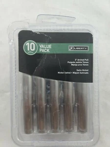 NEU OPENBOX Liberty Hardware Satin Nickel 3" Schrank gewölbt Zug Wert 10er Pack  - Bild 1 von 5