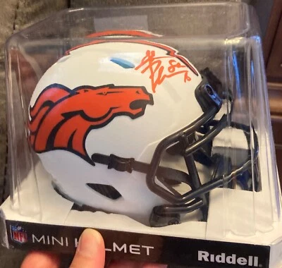 Jake Plummer signed Lunar Eclipse mini helmet Denver Broncos Beckett COA - Image 1 of 2
