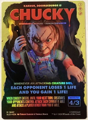 MTG Chucky - Kardur, Doomscourge FOIL Secret Lair Drop 1807 NM - Image 1 of 4