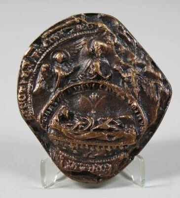 A11/ Ratssiegel Stadt Mainz 1308-1392  , Relief Metall Bild , 1. Fassg.  /S255 - Bild 1 von 4