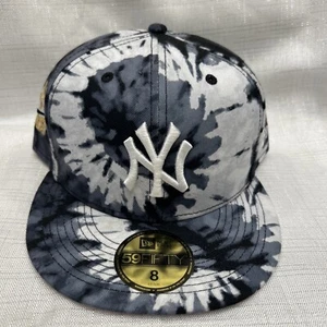 New Era MLB New York Yankees Tie Dye Pink Under Brim 59FIFTY Fitted Hat Size 8 - Picture 1 of 6