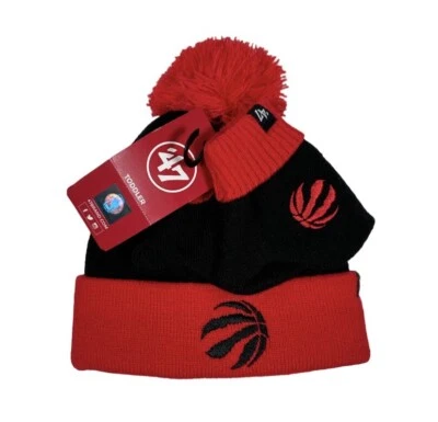 NEW Toronto Raptors '47 Brand Bam Bam Toddler Winter Knit Beanie & Mitten Set - Image 1 of 3
