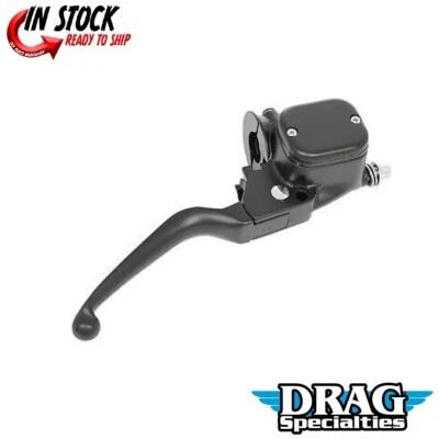 Drag Specialties Black Front Brake Master Cylinder Assembly 9/16" Single Disc - Image 1 of 3