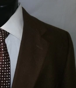 Jack Victor Brown Cashmere 80% Mink 20% 2BTN Sports Coat Jacket 38R - Picture 1 of 12