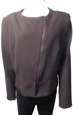 Chaqueta Blazer Worth New York Para Mujer 14 Marrón Cremallera Completa Manga Larga Forrada Foto 1 de 4