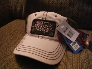 NWT FORD TRUCKS Beige & Camo Baseball Cap Hat - Picture 1 of 2