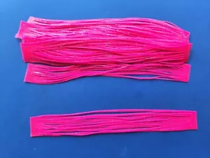 10 silicone Skirt Tabs Pink/Blue Glitter T69BU Fish Lure Spinnerbait Jig Buzz - Picture 1 of 1