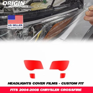 PreCut Headlights Clear Covers Bra Film Kit PPF Fits 2004-2008 CROSSFIRE - Bild 1 von 5