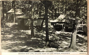 Genf Zelt Life College Camp WIS Wisconsin Postkarte echtes Foto 89209-6 - Bild 1 von 2