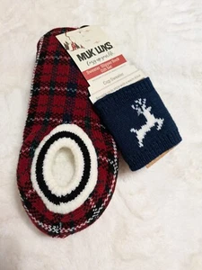 Muk Luks - karierte Hausschuhe & Kaffeetassenpullover Damengröße 6-10 neu mit Etikett - Bild 1 von 4