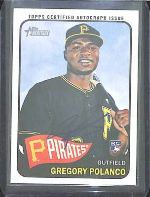 2014 Topps Heritage Rookie Real One Autograph #ROA-GP Gregory Polanco - Image 1 of 2