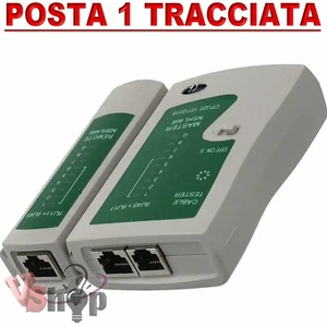TESTER CAVO DI RETE LAN TELEFONICO RJ45 / RJ11 / RJ12 NETWORK ETHERNET - Foto 1 di 9