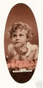 HRH Princess Margaret .  Vintage Oval Cigarette Card