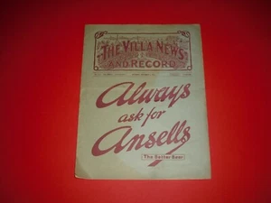 1932/33 ASTON VILLA V BLACKPOOL PROGRAMME - Picture 1 of 3