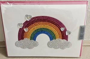 RARE Papyrus Judith Lieber Jeweled Rainbow Happy Valentine’s Love Day Card New - Bild 1 von 7