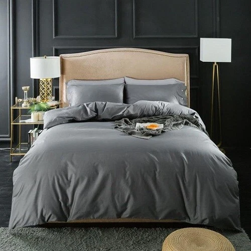 Ideal for Hot Sleeper-800TC Bedding's Items Elephant Gray Solid US Queen Size - Image 1 of 4