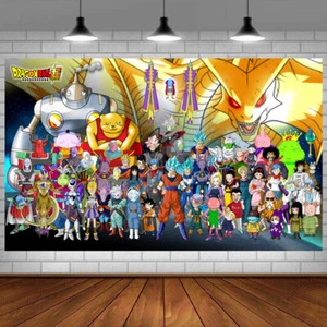 Dragon Ball Party Supplies Birthday Backdrop Party Decoration Banner 5x3ft - Picture 1 of 39