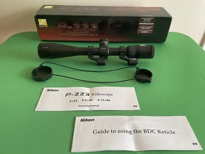 Mira para rifle NIKON P-223 4-12X40 CON RETÍCULA BDC 600 Y MONTAJE SERIE P Foto 1 de 4