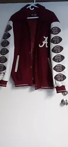 Alabama Crimson Roll Tide Varsity Letterman Jacket- Size LARGE-Pre-Owned- *RARE* - Picture 1 of 7