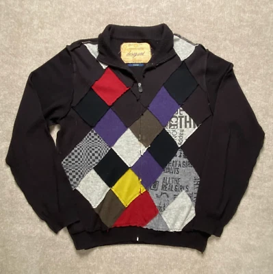 Suéter Desigual Patchwork Para Hombre XL ~ Multicolor ~ Cremallera Completa ~ Estilo 18J1154 Foto 1 de 4