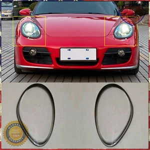 For Porsche Boxster/Cayman 987 2005-2008 Headlight Cover Clear Pc+Sealant Glue - Picture 1 of 4