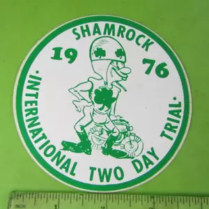 1976 Shamrock International Two Day Trials Sticker 4" od🔥Vintage 🔥Motorrad - Bild 1 von 2