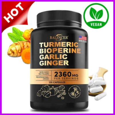 Curcuma Extrakt-30/60/120 Kapseln-Mit 95% Extrakt-Curcuminoide /Tagesportion neu - Bild 1 von 4