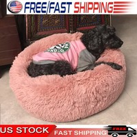 Pet Dog Cat Calming Puppy Warm Soft Plush Round Nest Sleeping Cushion House C8X7