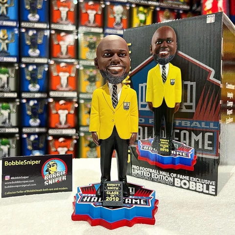 EMMITT SMITH Dallas Cowboys Hall of Fame "Yellow Jacket" NFL Bobblehead Cover